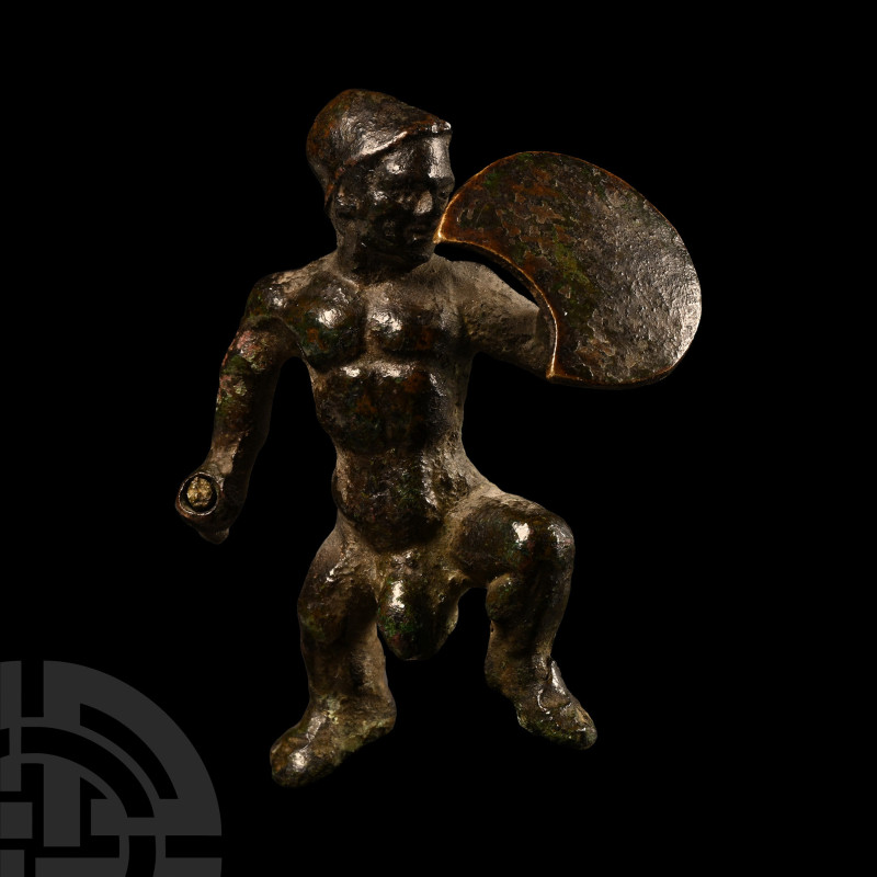 2nd-3rd century A.D.. Modelled in the round figure of a hoplite with later pelta...