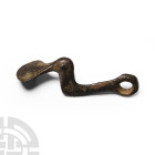 Byzantine Bronze Hanger with Chi Rho and Cross
