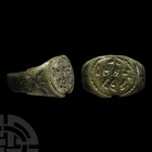 Byzantine Bronze Ring with Inscription