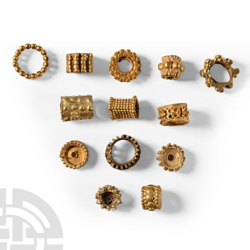 2nd-1st millennium B.C.. Mainly annular and tubular types with regularly placed ...