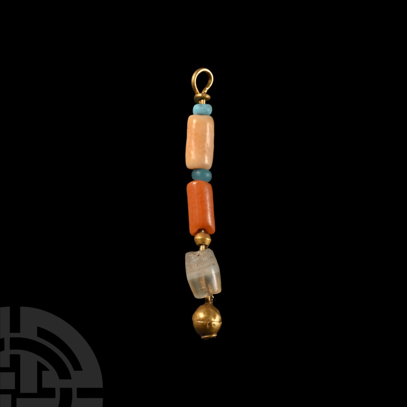 1st millennium B.C. and later. Tubular and other beads in carnelian, glass and o...