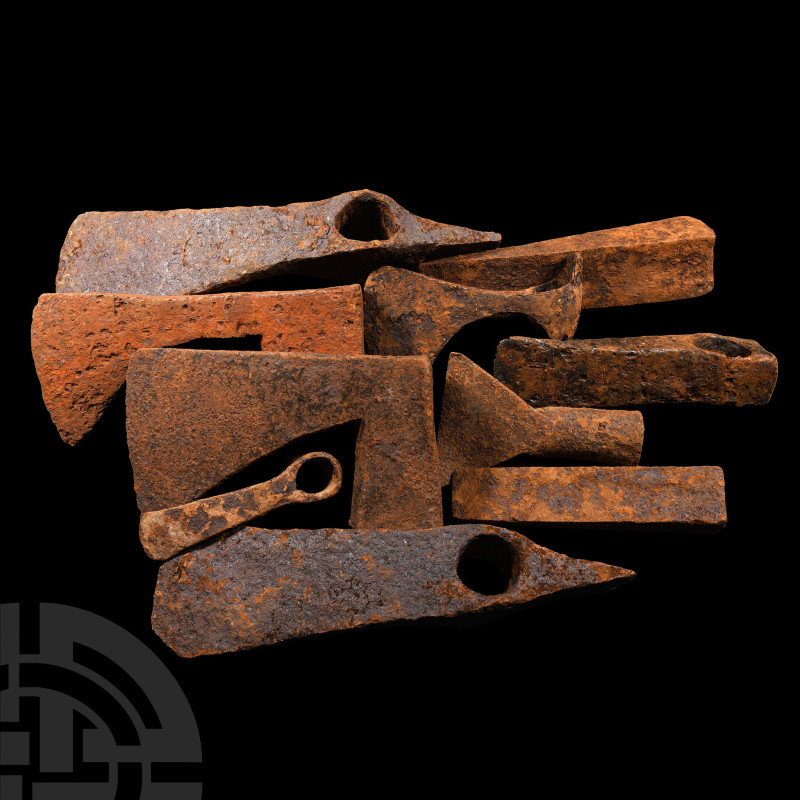 10th-18th century A.D.. Mainly comprising socketted axeheads and adzes, adze-axe...