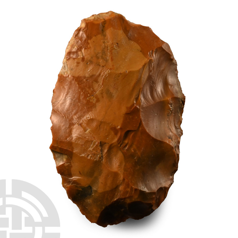 Palaeolithic Period, circa 240,000-38,000 B.P.. Lentoid in section with rounded ...