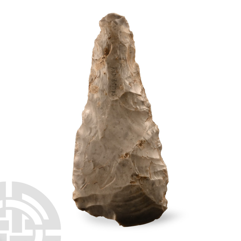 Neolithic Period, circa 3000-2000 B.C.. Small and triangular in plan with narrow...