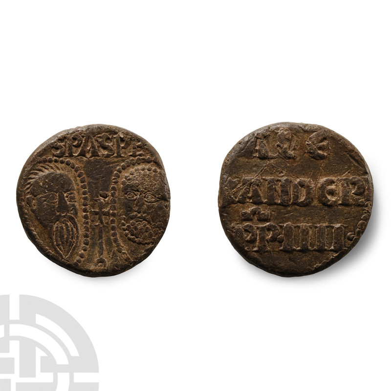 1254-1261 A.D.. The obverse depicting the busts of St Peter and St Paul each wit...