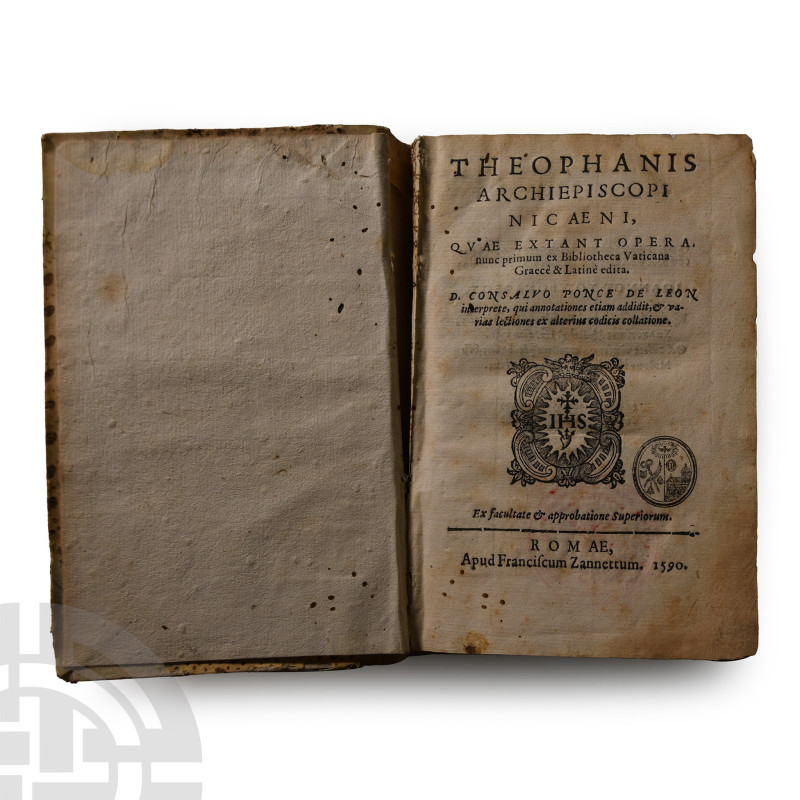 1590 A.D.. Consalus Ponce de Leon - Rome, 1590, hardback (rebound), 176 pp. 190 ...