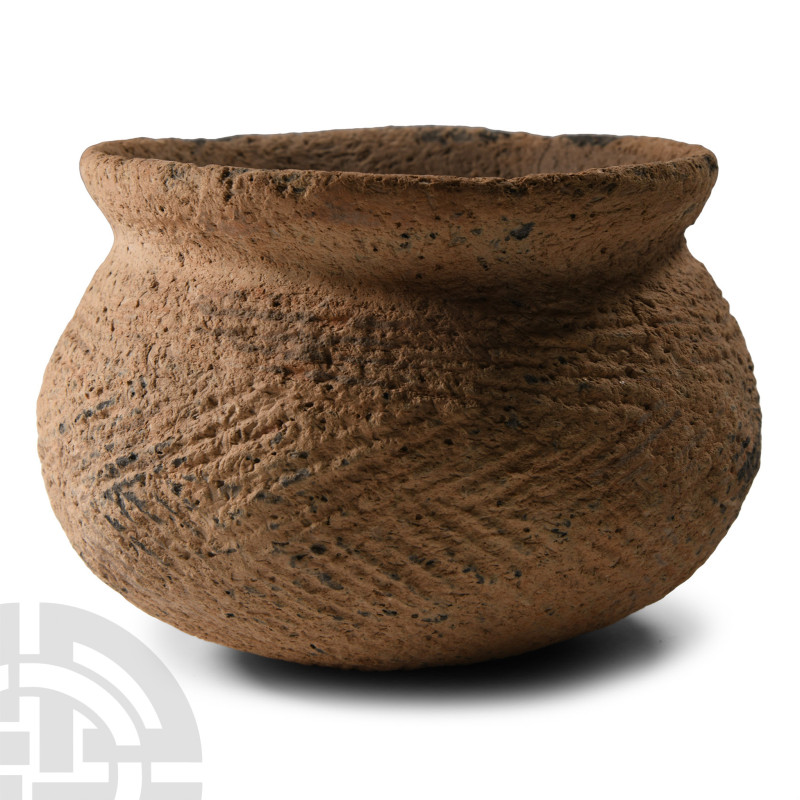 Warring States, 475-221 B.C.. Formed as a broad, squat vessel with rounded under...