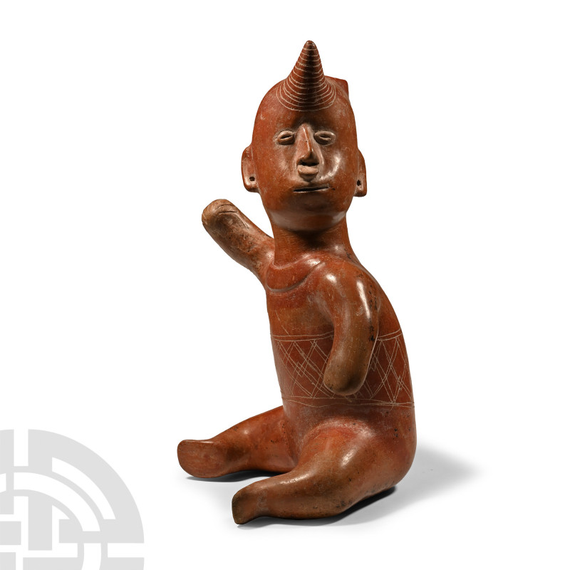 Mexico, Protoclassic Period, circa 100 B.C.-250 A.D.. Red ware, hollow-formed an...