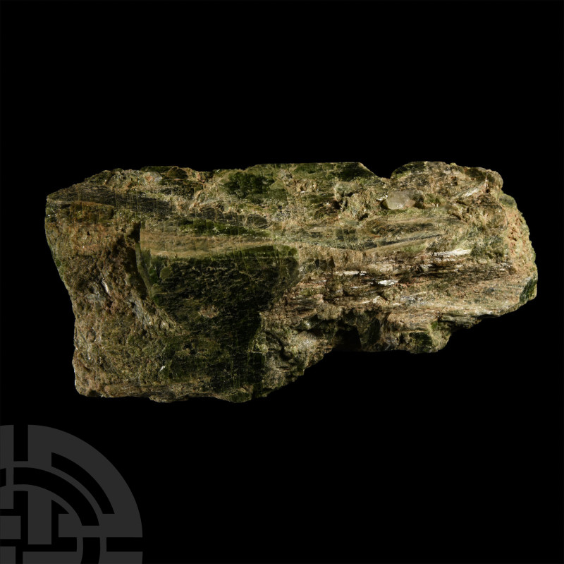 A large sample displaying dark moss-green, dark emerald-green and light green co...