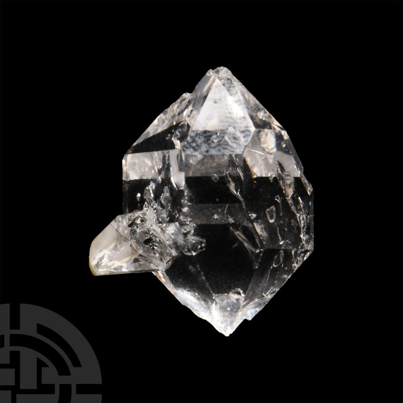 A very clear, gem-quality variety of quartz exhibiting hexagonal symmetry, colle...