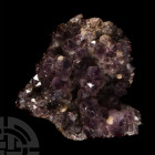 Natural History - Large Historic 'Brazil' Amethyst with Quartz Crystal Specimen.