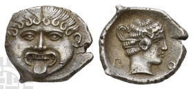 Macedon, Neapolis AR Hemidrachm. Circa 375-350 BC.