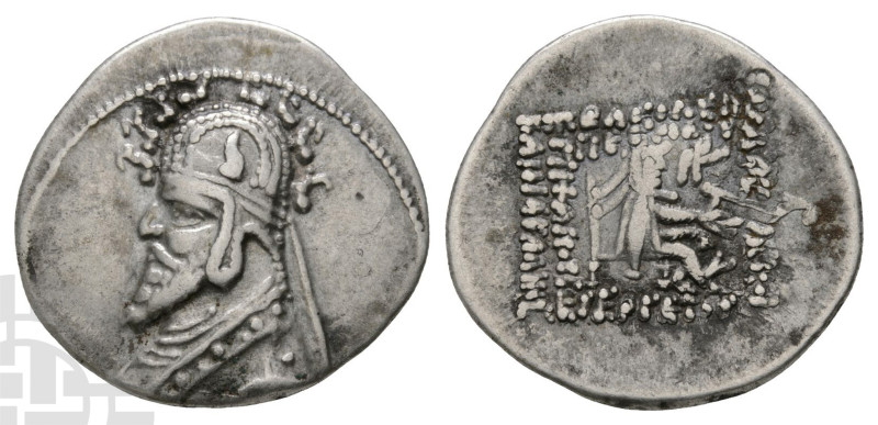 Kings of Parthia, Phraates III AR Drachm. Circa 70/69-58/7 BC. Draped bust to le...