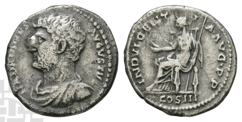 Hadrian AR Denarius. AD 117-138. HADRIANVS AVGVSTVS, bare-headed, draped and cui...