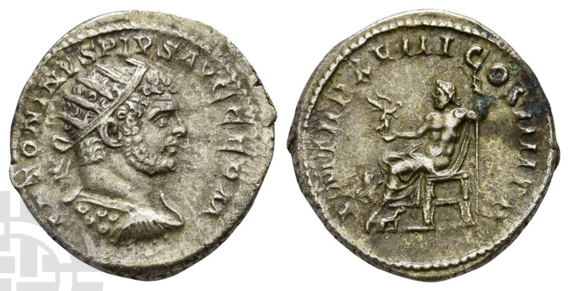 Caracalla AR Antoninianus. AD 198-217. ANTONINVS PIVS AVG GERM, radiate and cuir...