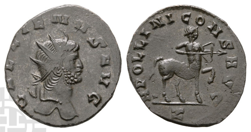 Gallienus BI Antoninianus. AD 253-268. GALLIENVS AVG, radiate head to right / AP...