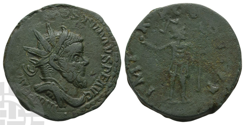 Postumus, Romano-Gallic Emperor AE Double Sestertius. AD 260-269. [IM]P C M [..]...