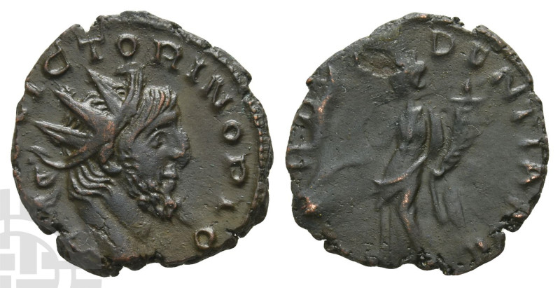 Divus Victorinus BI Antoninianus. Died AD 271. [DIVO] VICTORINO PIO, radiate hea...