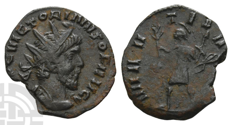 Victorinus, Romano-Gallic Emperor BI Hybrid Antoninianus. AD 269-271. [..]P C VI...