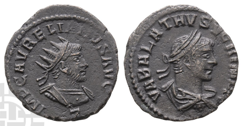 Aurelian, with Vabalathus BI Antoninianus. AD 270-275. IMP C AVRELIANVS AVG, rad...