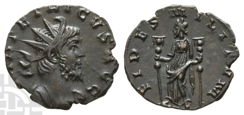 Tetricus I, Romano-Gallic Emperor BI Antoninianus. AD 271-274. IMP TETRICVS AVG,...