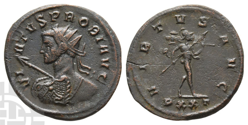 Probus BI Antoninianus. AD 276-282. VIRTVS PROBI AVG, radiate bust to left, seen...