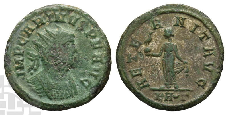 Carinus BI Antoninianus. AD 283-285. IMP CARINVS P F AVG, radiate and cuirassed ...