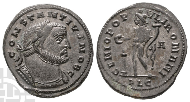 Constantius I, as Caesar BI Nummus. AD 293-300. CONSTANTIVS NOB C, laureate and ...