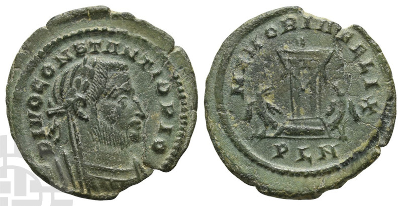 Divus Constantius I BI Nummus. Died AD 306. DIVO CONSTANTIO PIO, laureate, veile...