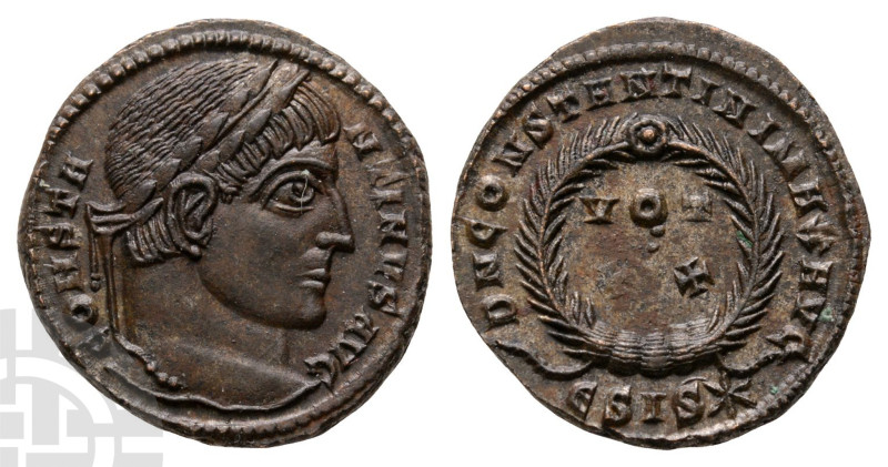 Constantine I 'the Great' BI Nummus. AD 307/310-337. CONSTA-NTINVS AVG, laureate...