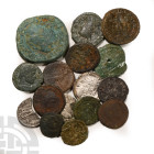 Mixed Bronze and Silver Coin Group. AD 138-161.