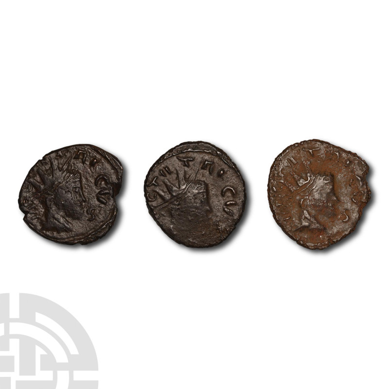 Barbarouns Imitations of Tetricus BI Antoniniani Group. AD 271-274. Three barbar...