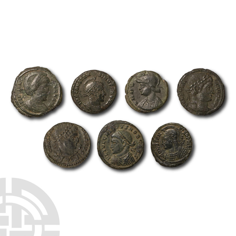 Late Roman Imperial of Constantinian Family AE Nummi [7]. 3rd-4th century AD. Gr...