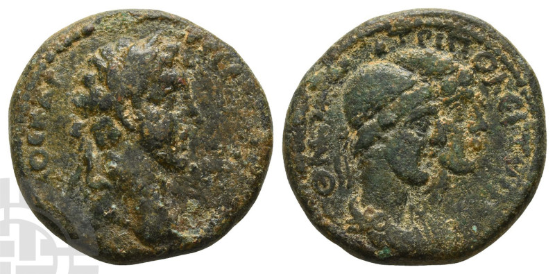 Marcus Aurelius, as Caesar AE 24mm of Tripolis, Phoenicia. AD 139-161. [????]???...