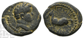 Domitian AE 19mm of Antiochia ad Hippum, Decapolis. AD 81-96.