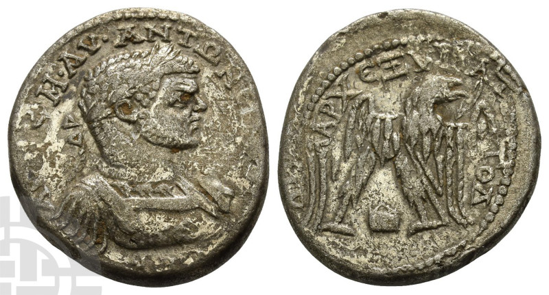 Caracalla BI Tetradrachm of Edessa, Mesopotamia. AD 198-217. AVT • K • M • AV • ...