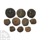 Byzantine AE Folles [10]. 6th-10th century AD.