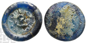 Byzantine Circular Glass Semissis Weight. Circa 6th-7th century AD.
