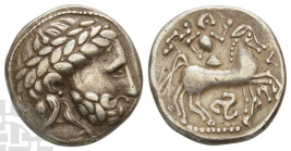 Electrotype of Uncertain Tribe AR Tetradrachm at Middle Danube. 3rd-2nd century BC.