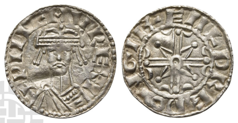 England. Norman, William I AR Penny. 1066-1087. +PILLEM REX, crowned bust facing...