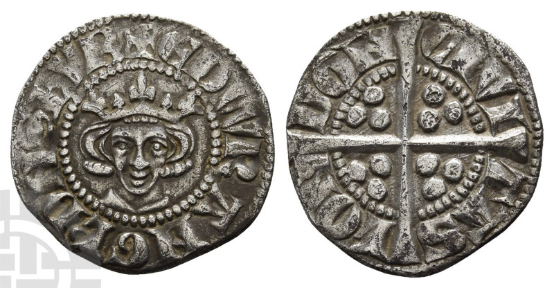 England. Plantagenet, Edward I AR Penny. 1272-1307. + EDWR ANGL DNS HYB, crowned...