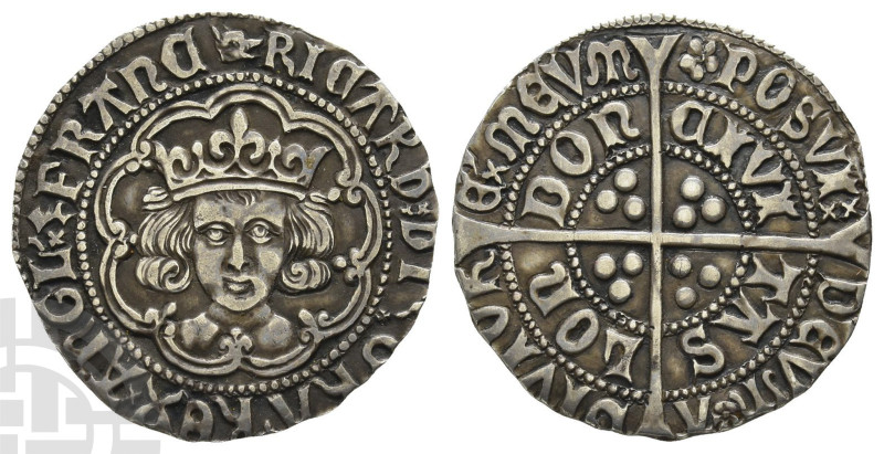 England. York, Richard III 'Emery Copy' Groat. 19th century AD. RICARD DI GRA RE...