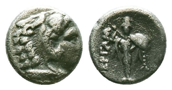 MYSIA. Pergamon. (Circa 310-282 BC). Diobol.

Obv : Head of Herakles right, we...