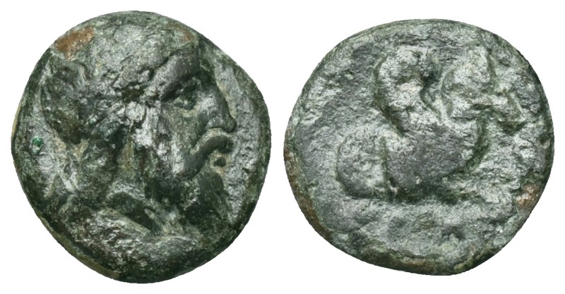 Greek
MYSIA, Adramytion. 4th century BC. Æ . Laureate head of Zeus right / Fore...