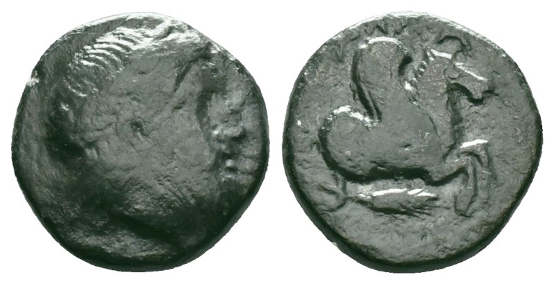 Greek
Greek Asia. Mysia, Adramyteion. AE, 4th century BC. Obv. Laureate head of...