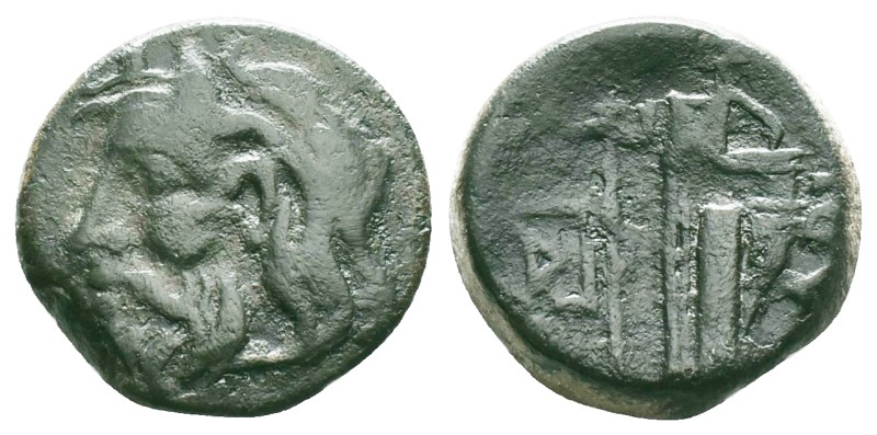 Greek Coins
SKYTHIA. Olbia. Ae (Circa 310-280 BC). Obv: Horned head of Borysthe...