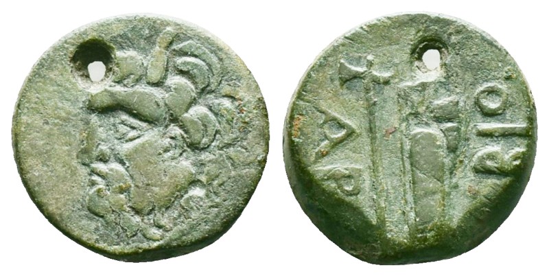 Greek Coins
SKYTHIA. Olbia. Ae (Circa 310-280 BC). Obv: Horned head of Borysthe...