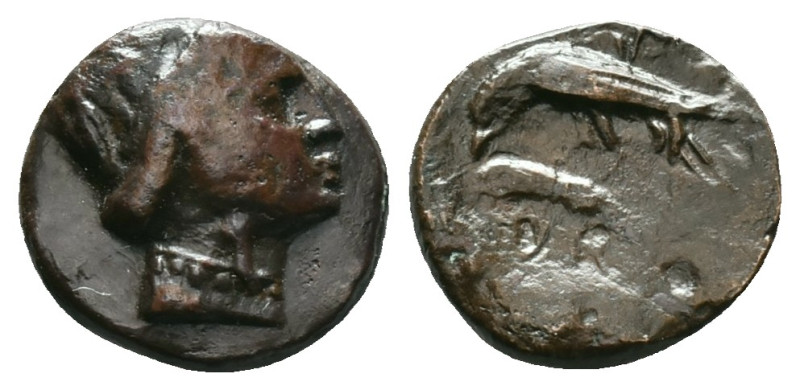 Greek Coins
SKYTHIA. Olbia. Ae (Circa 380-360 BC).
Obv: Head of Demeter right....