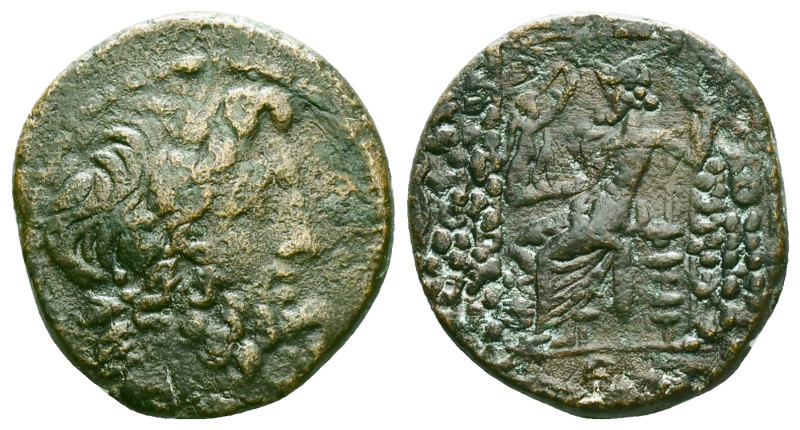 SYRIA, Seleucis and Pieria. Antioch, 1st century BC. Ae . Laureate head of Zeus ...