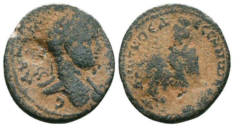 SYRIA, Seleucis and Pieria. Antioch. Elagabalus. AD 218-222. Æ 8 Assaria . Laure...